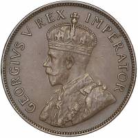 () Монета ЮАР (Южная Африка) 1931 год 1  ""   Алюминиево-Никелево-Бронзовый сплав (Al-Ni-Br)  UNC